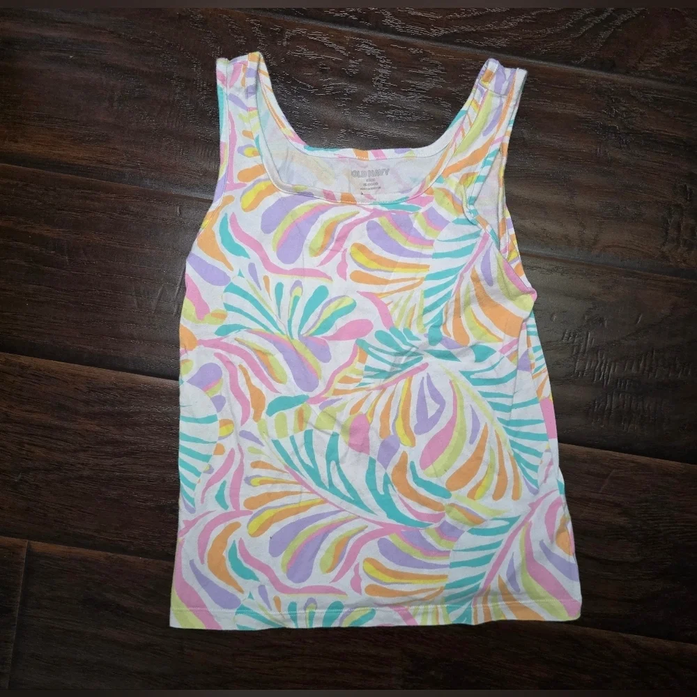 Old Navy Girls Floral Bright Tank Top Fitted XL